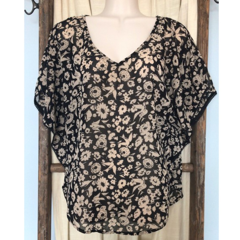 Belle du Jour Chiffon Bird Blouse